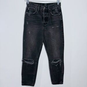 GRLFRND x Barney New York‎ Karolina High Waist Ripped Jean Washed Black Size 24